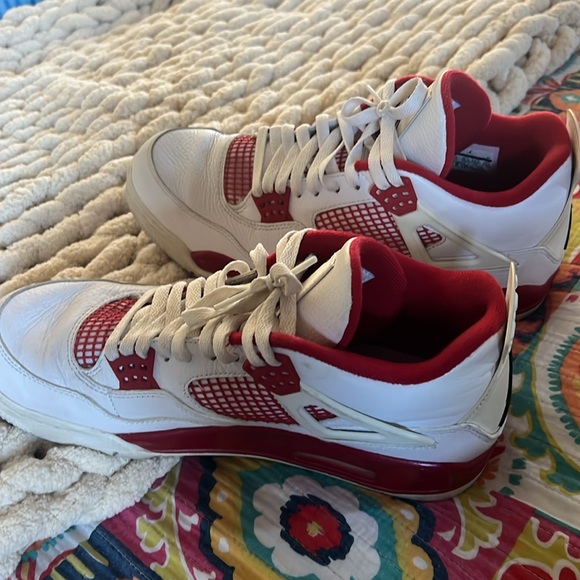 Mens Jordan 4 in great condition (no box) red and white retro alternate 89 11.5 - Picture 5 of 6